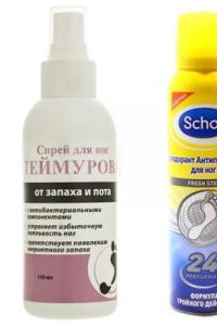 Rating of the best anti-sweat and odor foot sprays and reviews
